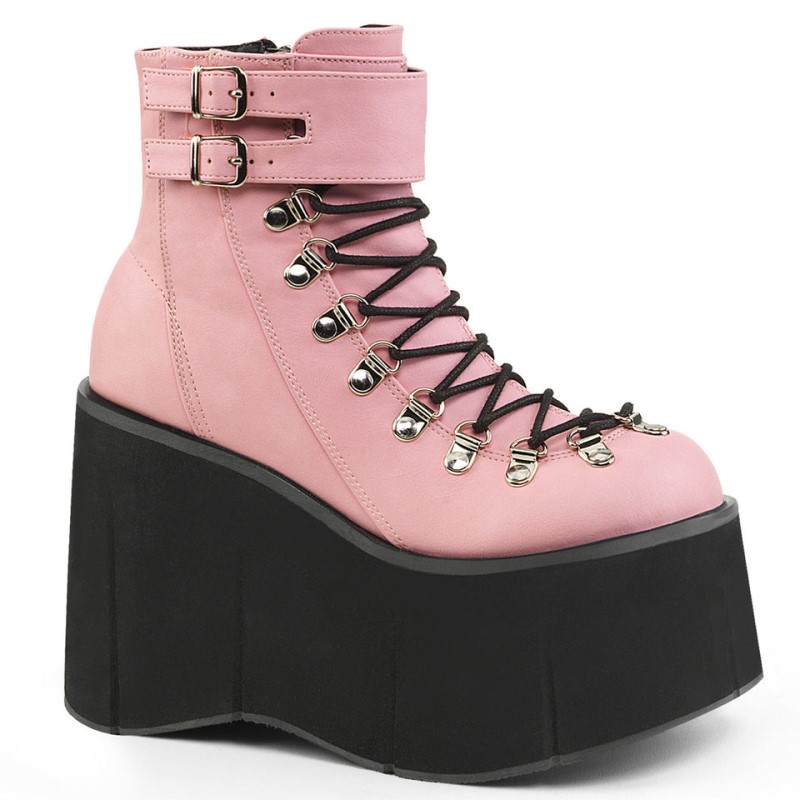 Demonia Kera 21 Platform Faux Lace Up Naisten Nilkkurit Pinkki Suomi | GH9-45244K5