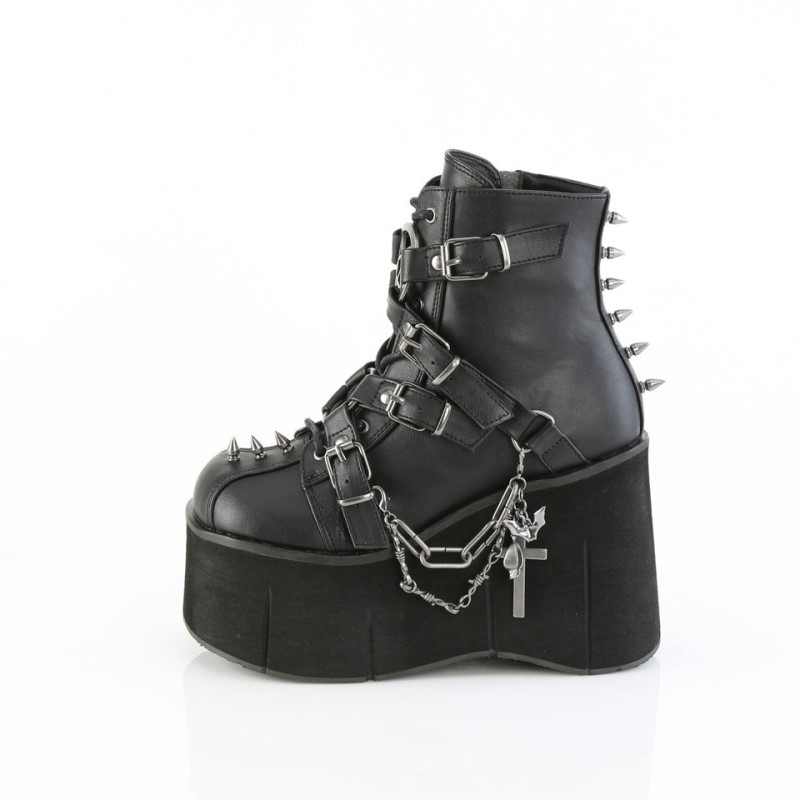 Demonia Kera 68 Platform Lace Up Naisten Nilkkurit Mustat Suomi | OA9-48074A8