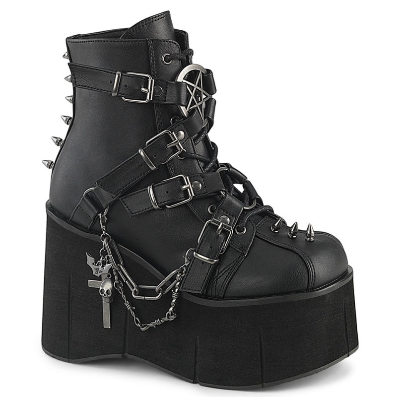 Demonia Kera 68 Platform Lace Up Naisten Nilkkurit Mustat Suomi | OA9-48074A8