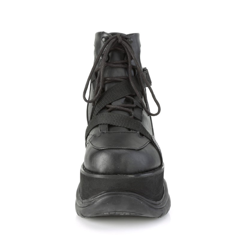 Demonia Neptune 181 Platform Lace Up Naisten Nilkkurit Mustat Suomi | EQ0-49394N1