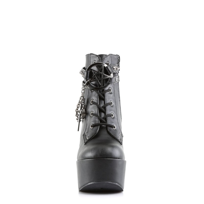 Demonia Poison 101 Platform Lace Up Naisten Nilkkurit Mustat Suomi | RV1-38993G2