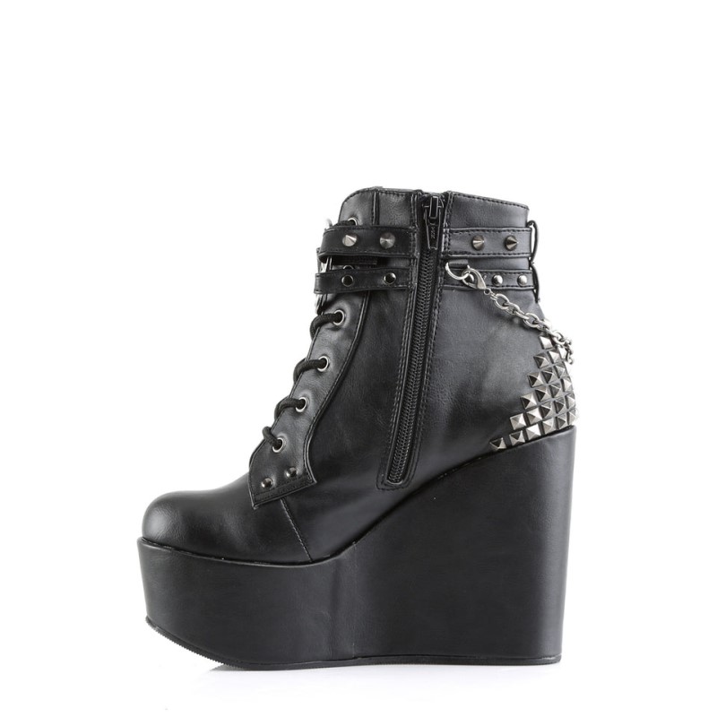 Demonia Poison 101 Platform Lace Up Naisten Nilkkurit Mustat Suomi | RV1-38993G2