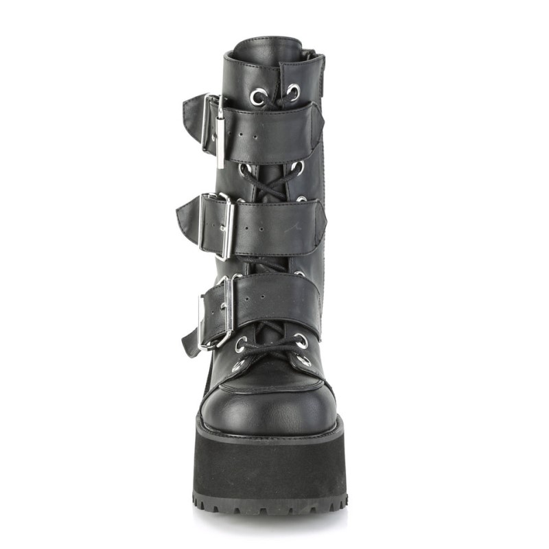 Demonia Ranger 308 Heel Platform Lace Up Naisten Nilkkurit Mustat Suomi | KD1-32203D3