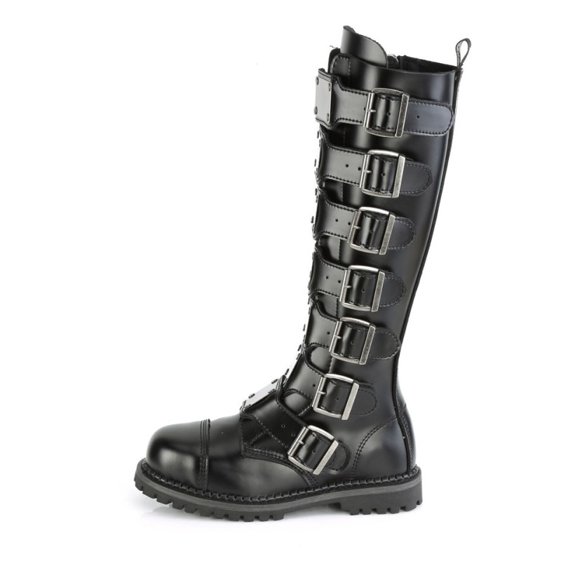 Demonia Riot 21mp Leather Steel Toe Miesten Korkeat Saappaat Mustat Suomi | IT3-07620W4