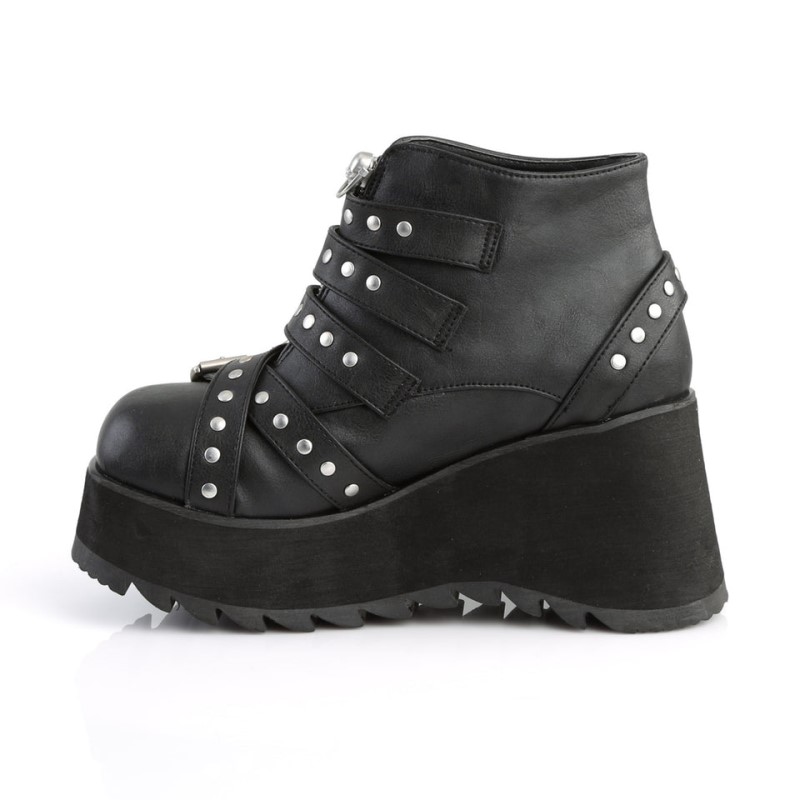 Demonia Scene 30 Wedge Platform Naisten Nilkkurit Mustat Suomi | FK8-05180O6