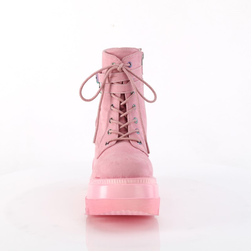 Demonia Shaker 52 Wedge Platform Lace Up Naisten Nilkkurit Pinkki Suomi | VG3-43104Y9