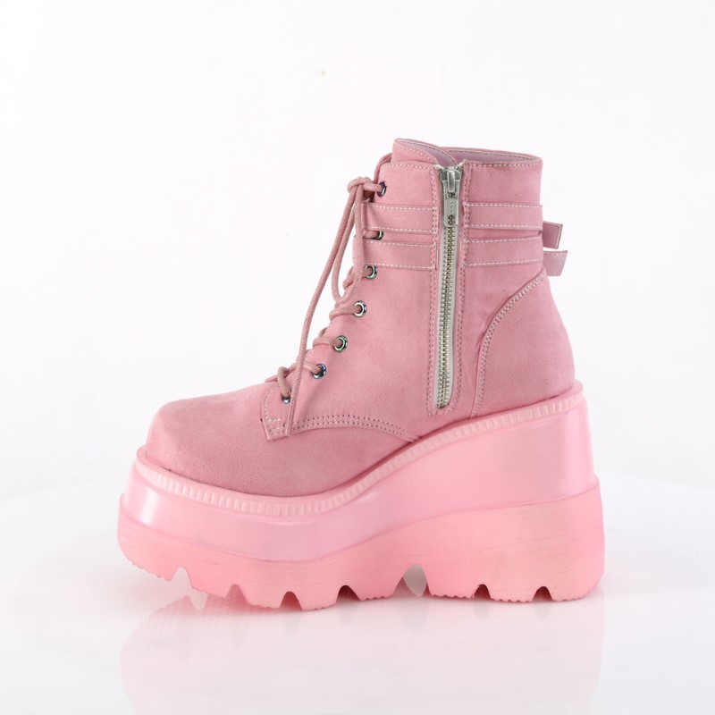 Demonia Shaker 52 Wedge Platform Lace Up Naisten Nilkkurit Pinkki Suomi | VG3-43104Y9