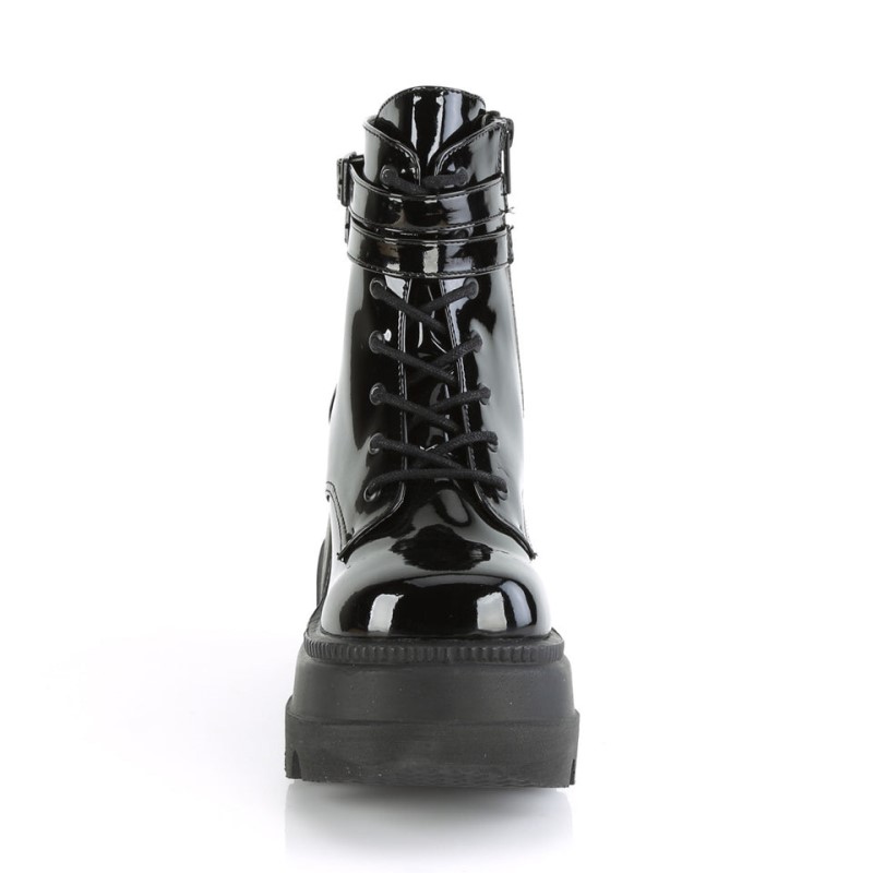 Demonia Shaker 52 Wedge Platform Lace Up Naisten Nilkkurit Mustat Suomi | TX8-01900H4