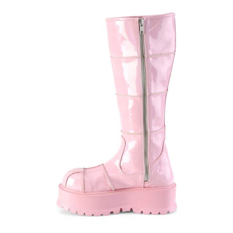 Demonia Slacker 230 Platform Naisten Korkeat Saappaat Pinkki Suomi | XL5-43734E2