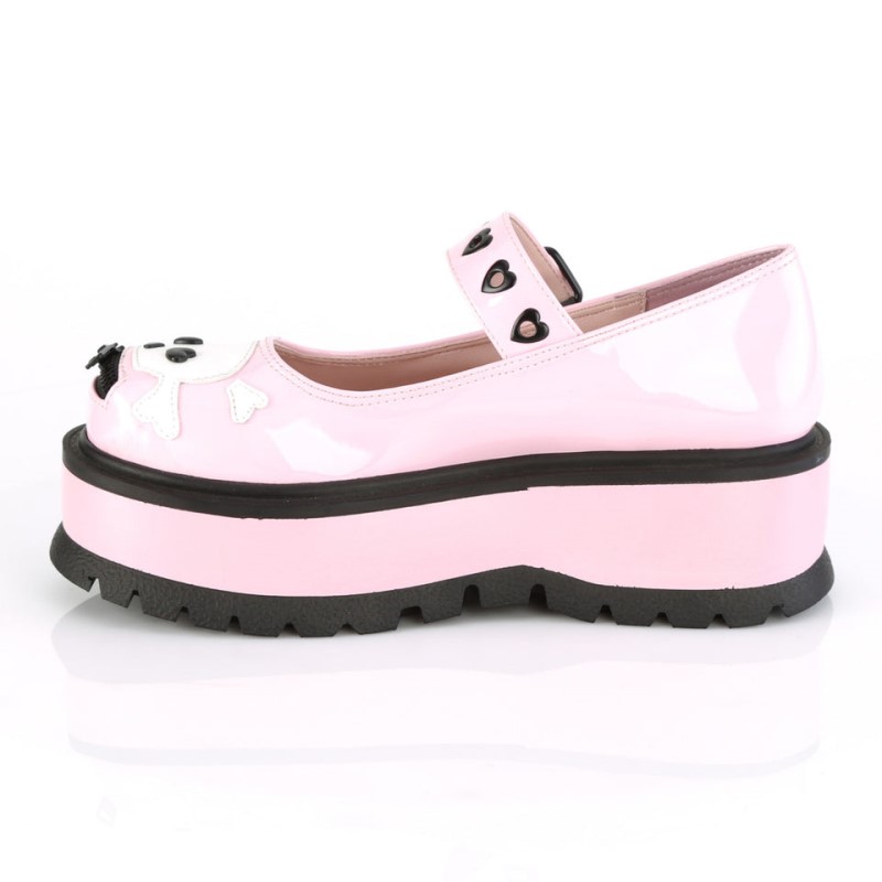 Demonia Slacker 27 Platform Naisten Mary Janes Pinkki Suomi | JL1-57655W3