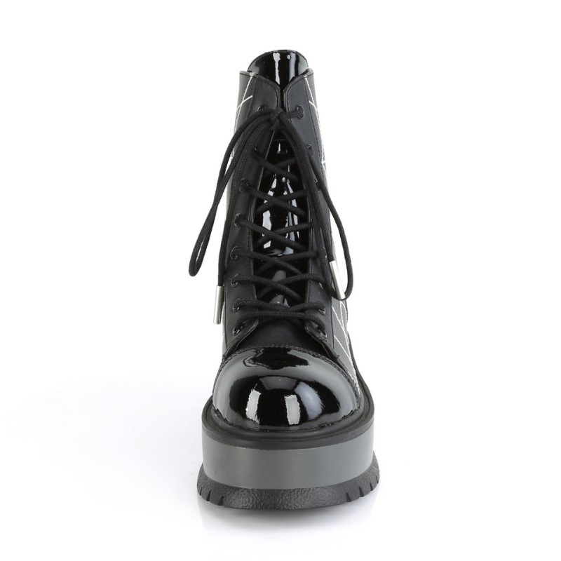 Demonia Slacker 88 Platform Lace Up Naisten Nilkkurit Mustat Suomi | OB5-16151D4