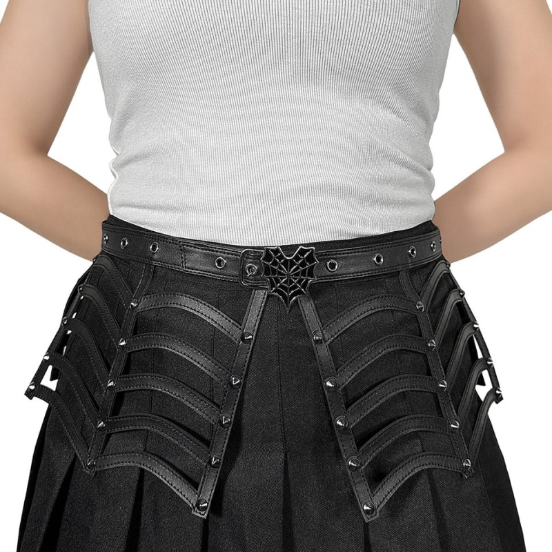 Demonia Spiderweb Cutout Belt Asusteet Mustat Suomi | OW8-25522V8