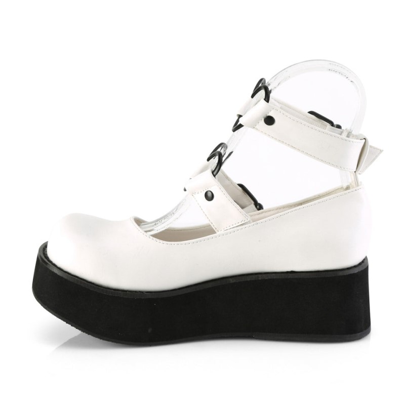 Demonia Sprite 02 Platform Naisten Mary Janes Valkoinen Suomi | GN9-25842H8