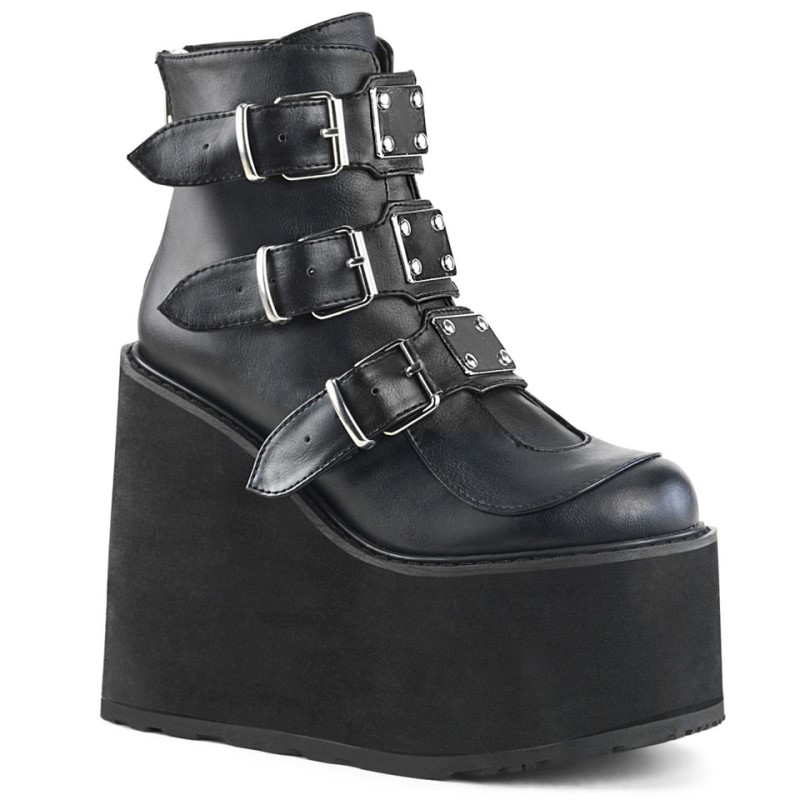 Demonia Swing 105 Wedge Platform Naisten Nilkkurit Mustat Suomi | TO9-06370F0