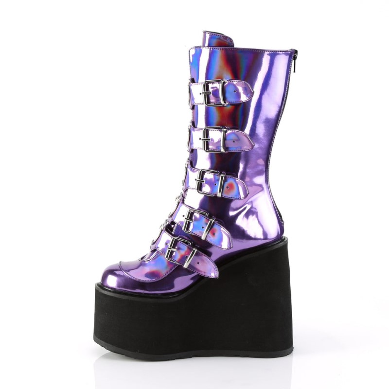 Demonia Swing 230 Platform Naisten Mid Saappaat Violetit Suomi | DV4-12711Z8