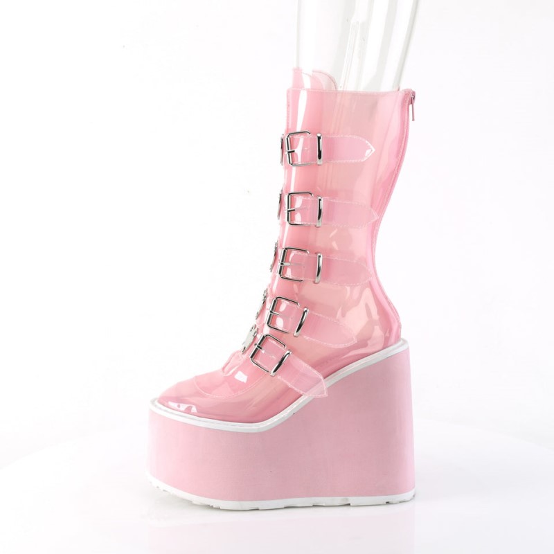 Demonia Swing 230c Platform Naisten Mid Saappaat Pinkki Suomi | NJ5-93269U1