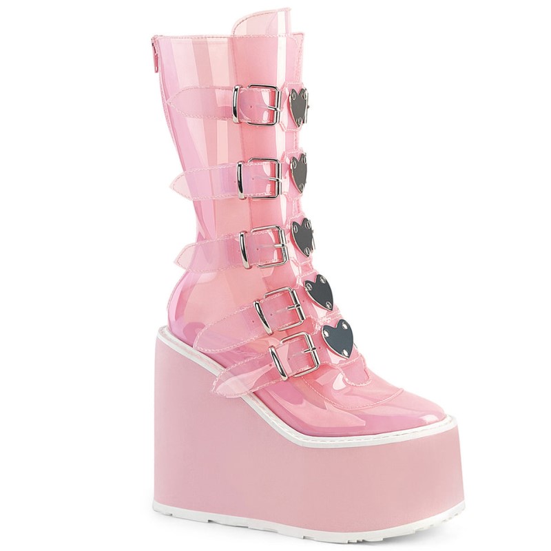 Demonia Swing 230c Platform Naisten Mid Saappaat Pinkki Suomi | NJ5-93269U1