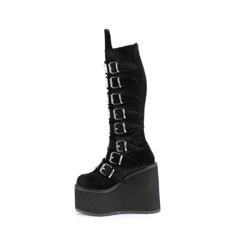 Demonia Swing 815 Platform Naisten Korkeat Saappaat Mustat Mustat Suomi | AM6-69626T6