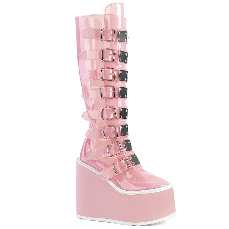 Demonia Swing 815c Platform Naisten Korkeat Saappaat Pinkki Suomi | FB0-34083T9