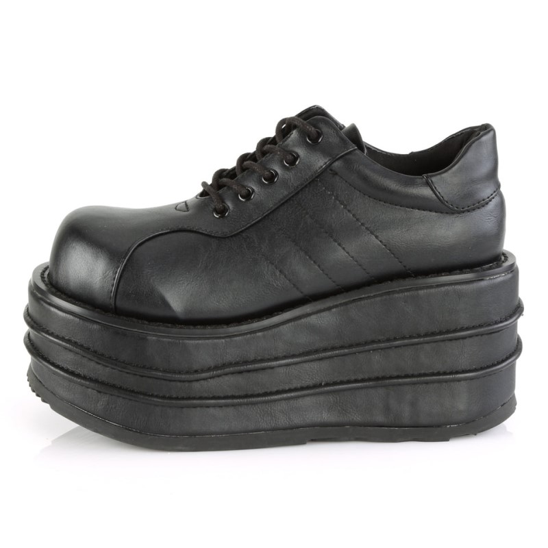 Demonia Tempo 08 Platform Lace Up Naisten Oxford Kengät Mustat Suomi | SV4-76417G7