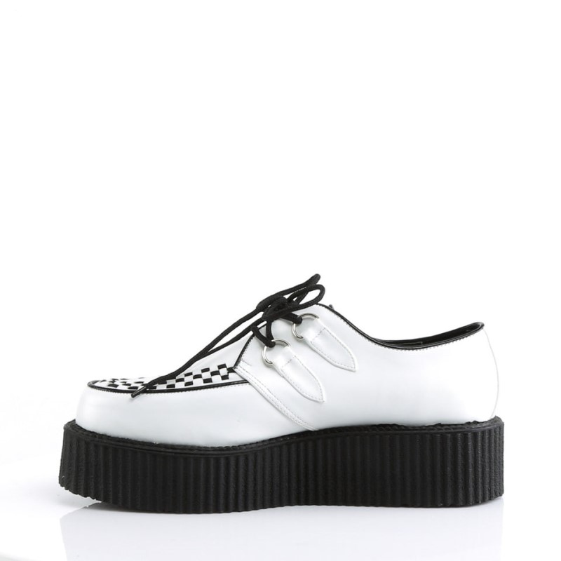 Demonia V creeper 502 Platform Goth Punk Basic Naisten Creepers Valkoinen Suomi | FB4-92159X8