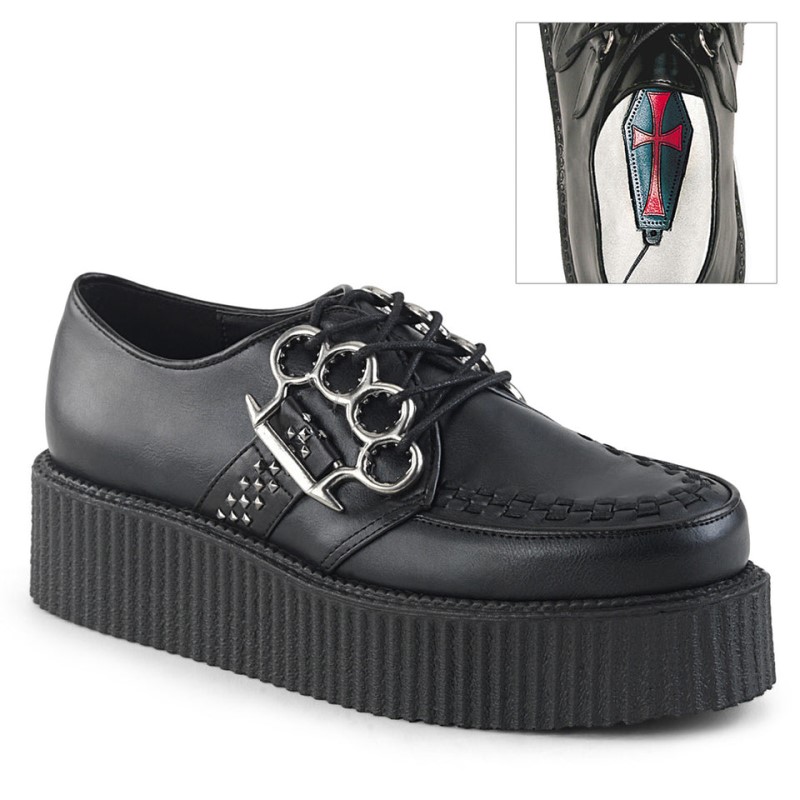 Demonia V creeper 516 Platform Oxford Naisten Creepers Mustat Suomi | WL3-82928H9