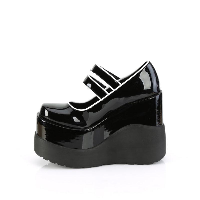 Demonia Void 37 Wedge Platform Naisten Mary Janes Mustat Suomi | VF8-07640M2