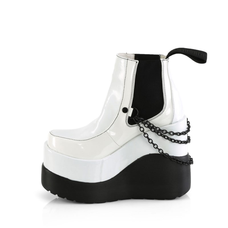 Demonia Void 50 Wedge Tiered Platform Chelsea Naisten Nilkkurit Valkoinen Suomi | UO6-91469K4