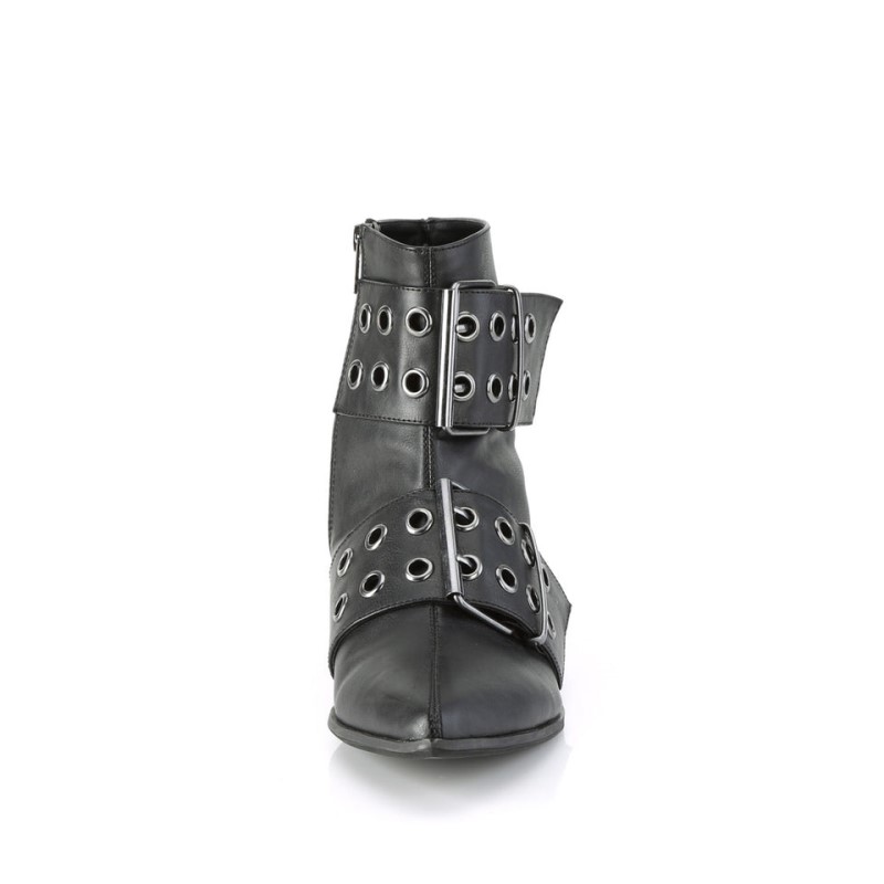 Demonia Warlock 55 Heel Pointed Toe Winklepicker Naisten Nilkkurit Mustat Suomi | FG2-60716B4